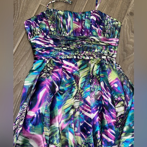 Steppin out Vintage high low party dress size7/8 Multi color - Picture 11 of 13